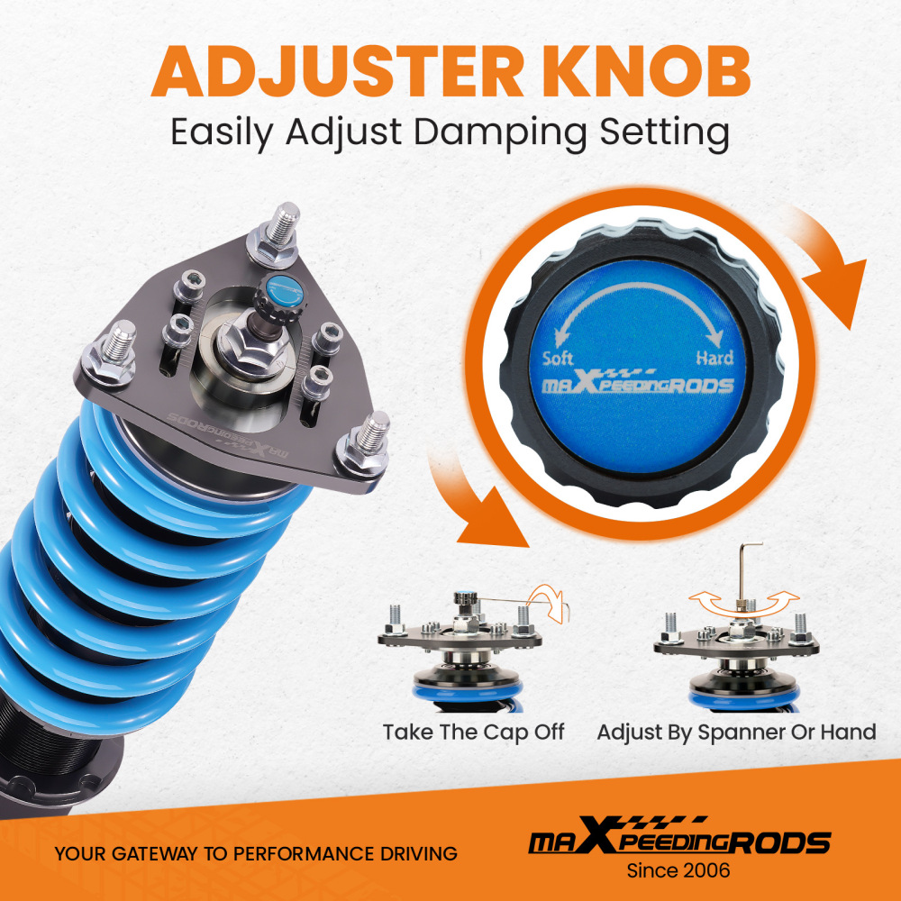 24 ways dampening adjustable Coilovers Suspension Kit Compatible for Mitsubishi Lancer and Ralliart (CY2A/CZ4A) 2008-2016 Lowering Kit