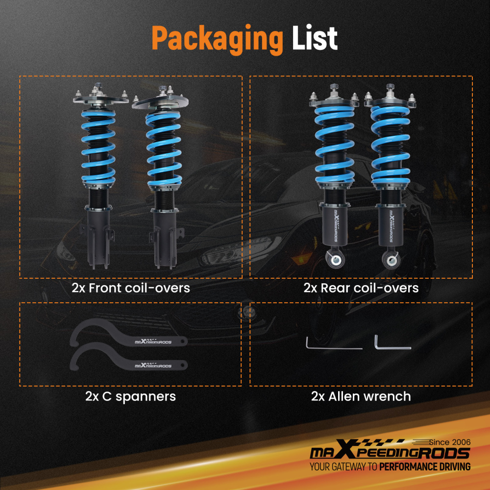 T6 Series 24 Damping Levels Coilover Coilovers compatible for Subaru Liberty 05-09 BL BP
