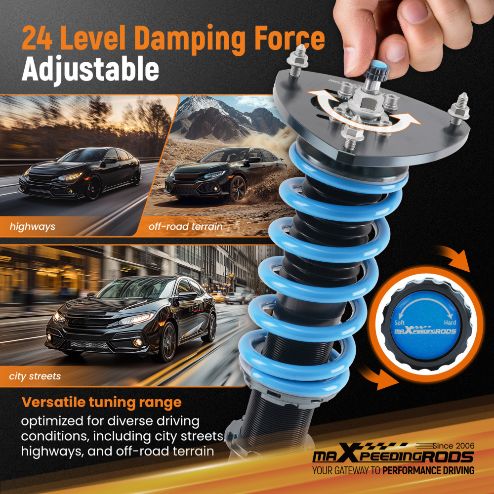 T6 Series 24 Damping Levels Coilover Coilovers compatible for Subaru Liberty 05-09 BL BP
