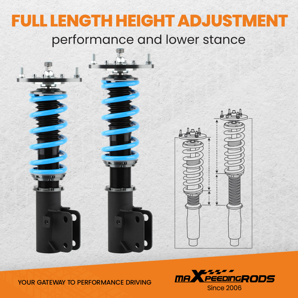 Maxpeedingrods COT6 Coilovers Shock Suspension compatible for Subaru Legacy 2005-2009 BL BP