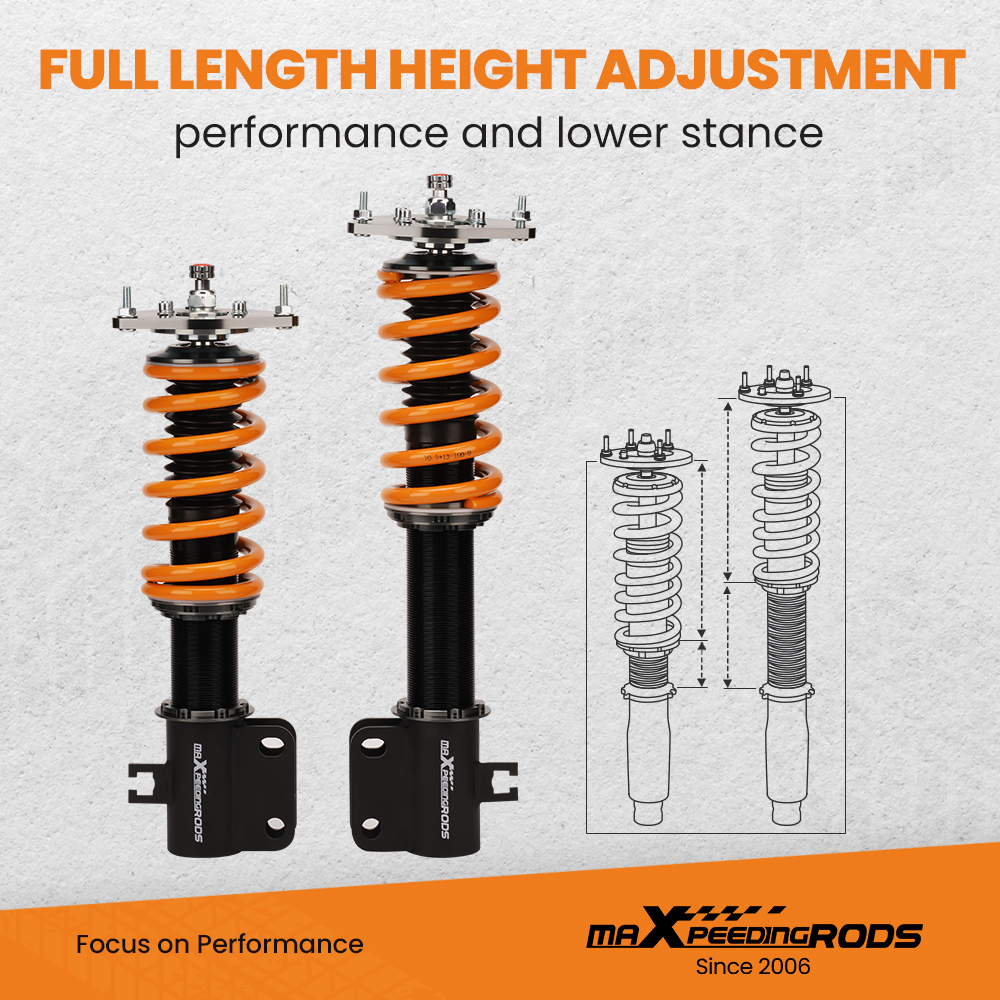 MaXpeedingrods T6 Coilovers Strut Lowering Kit compatible for Subaru Legacy 2000-2004 Sedan