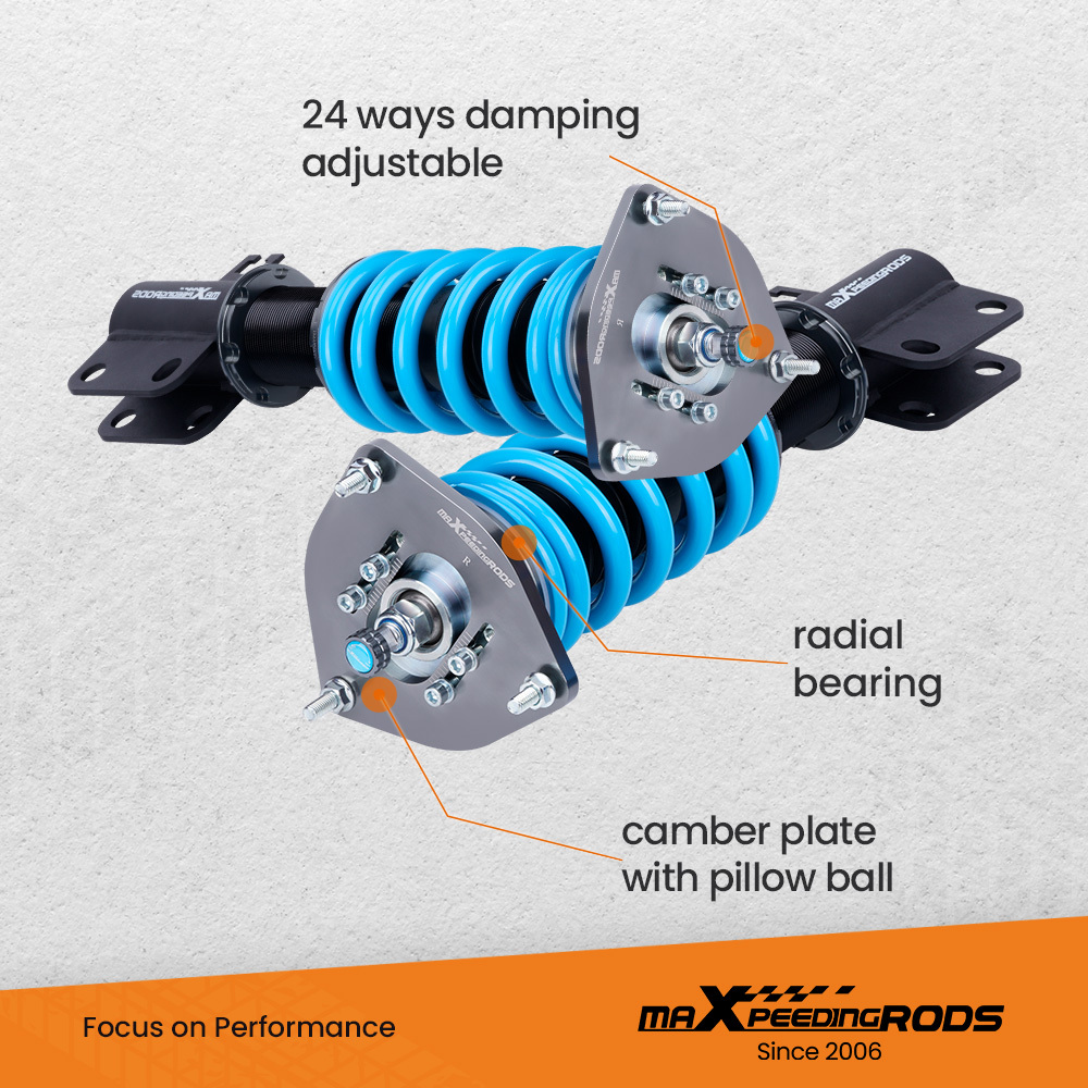 maXpeedingrods 24 Ways Adj. Damper Coilover compatible for Subaru Legacy Sedan BE BH 98-04 Lowering Kit