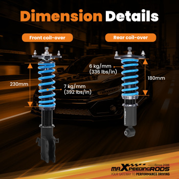 MaXpeedingrods Adjustable Coilovers Lowering Kit For Subaru Legacy 2010-2014