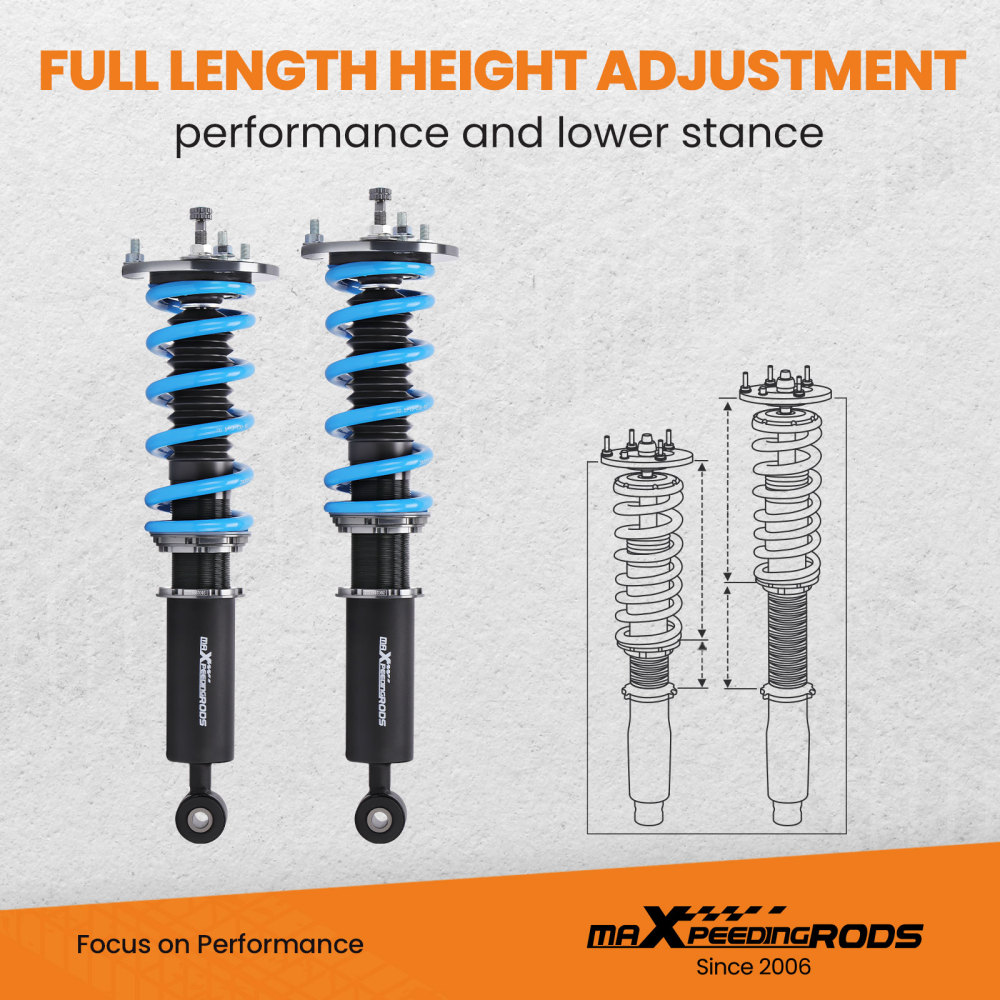 MaXpeedingrods 24 Way Damping Coilovers Kit compatible for Toyota Supra 93-02 Shocks Struts lowering kit