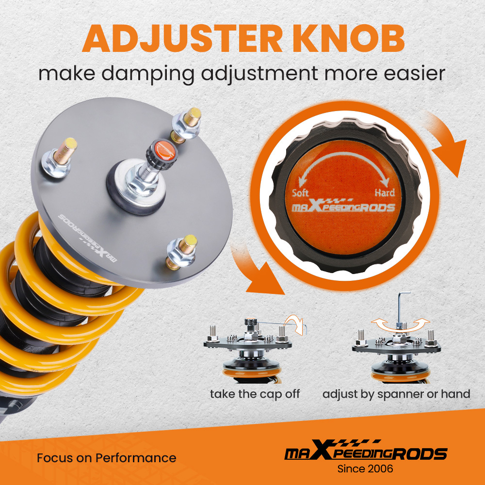 Height and Damper Adjustable Coilover Kits Compatible for Lexus Compatible for Toyota T6 Advanced Series Coilover Lowering Kit