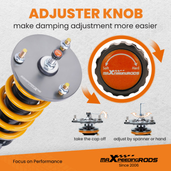 Height and Damper Adjustable Coilover Kits Compatible for Lexus Compatible for Toyota T6 Advanced Series Coilover Lowering Kit