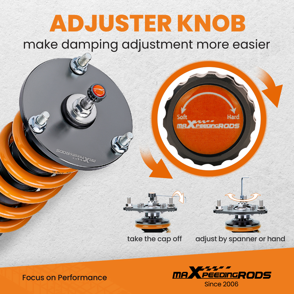 maXpeedingrods COT6 24 Levels Adjustable Coilovers compatible for Lexus LS430 01-06 UCF30 lowering kit