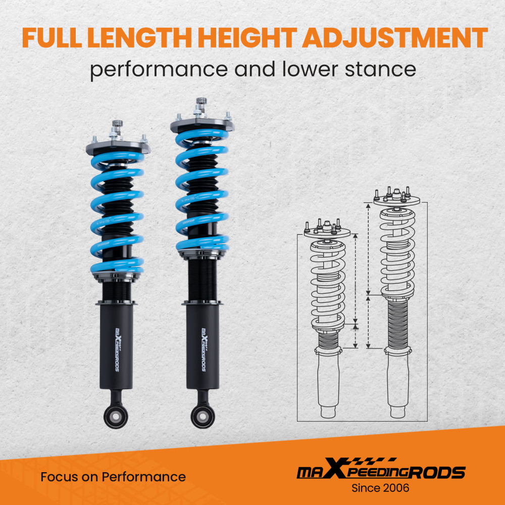 MaXpeedingrods Coilovers Struts Compatible For Lexus IS200 IS300 1999-2005 compatible for Toyota Altezza Lowering Kit