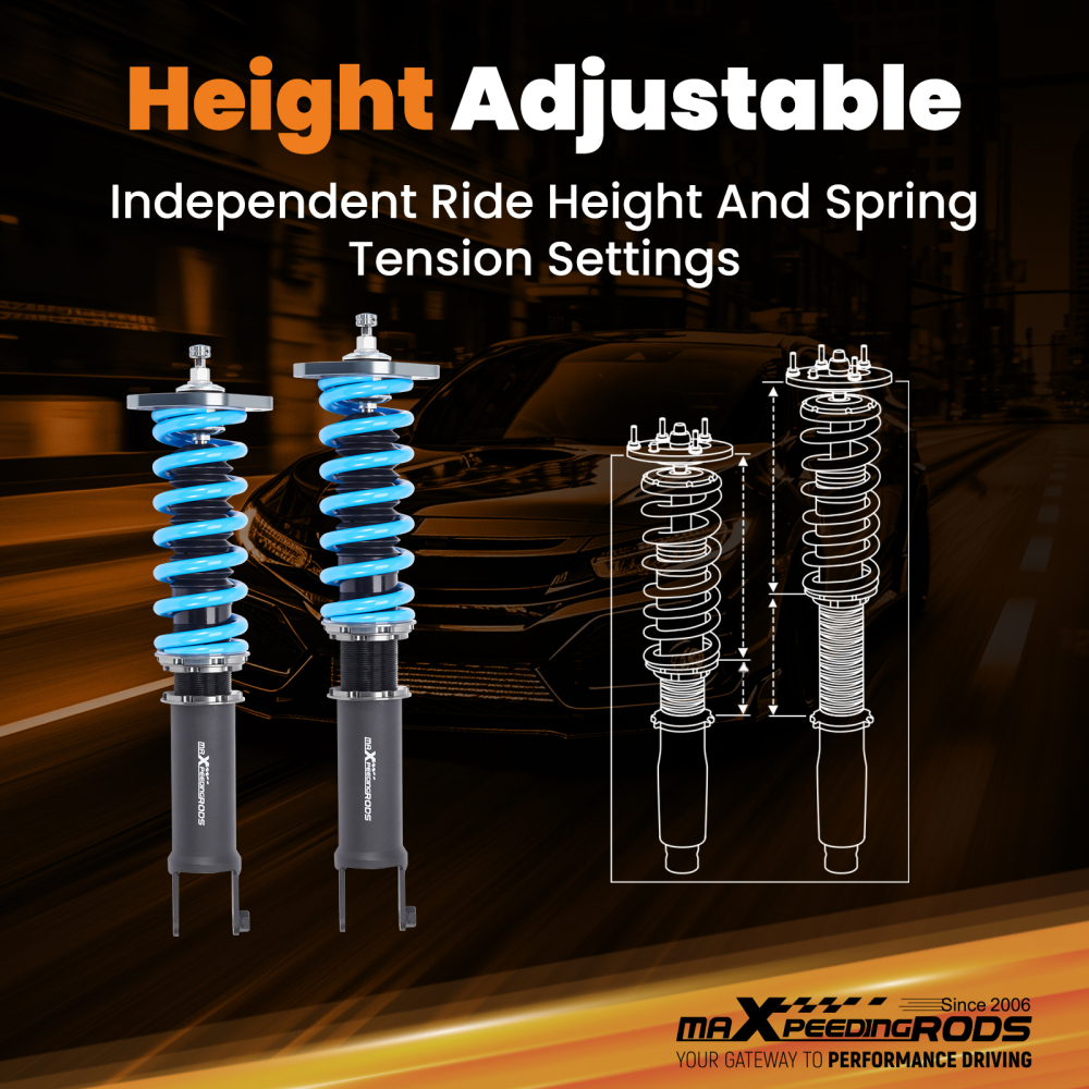 MaXpeedingrods COT6 Coilover 24 Level Dampers compatible for Infiniti G35 X AWD 2003-2008