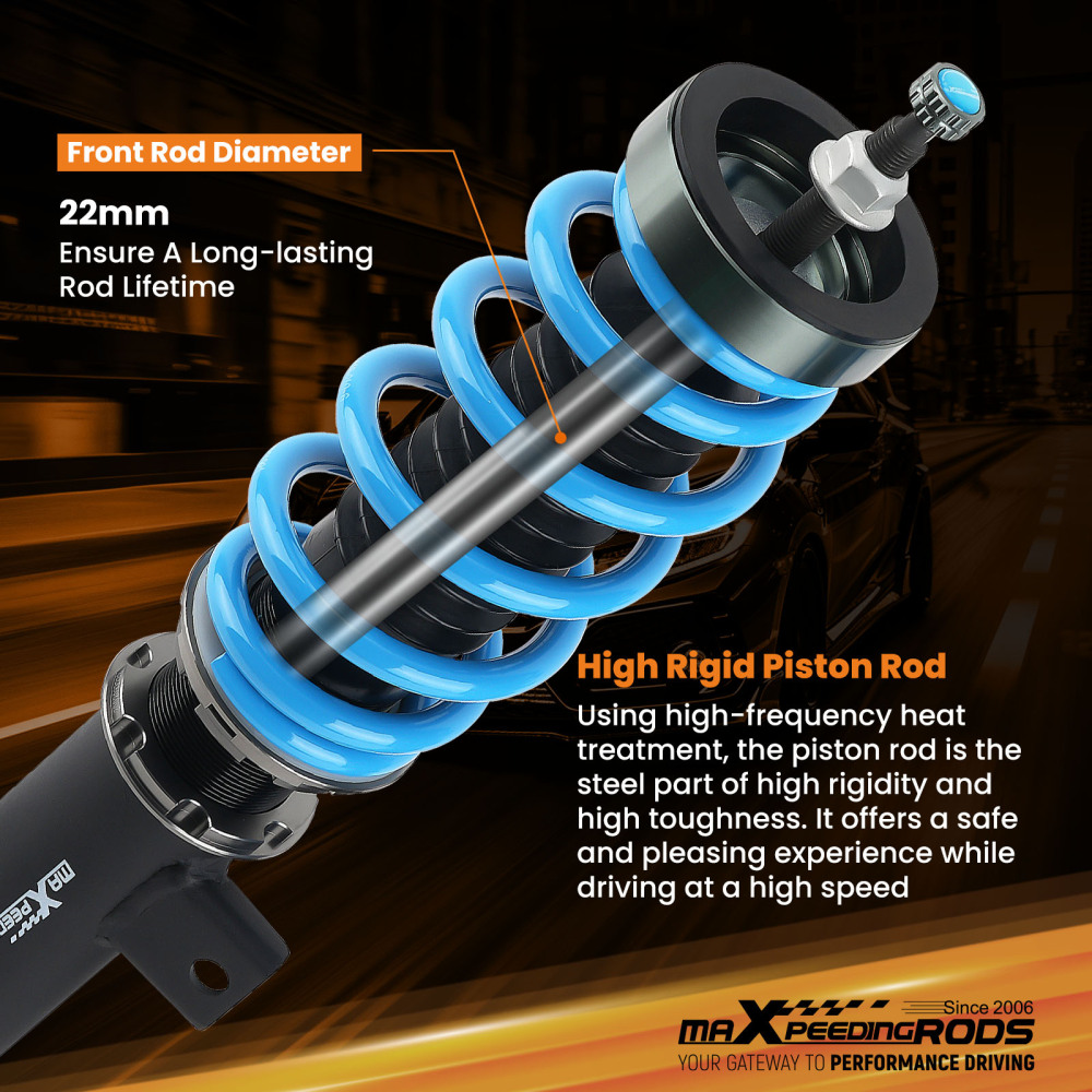 24 Level Damper Adjustable Coilovers compatible for Chevy Impala compatible for Malibu Suspension Kit
