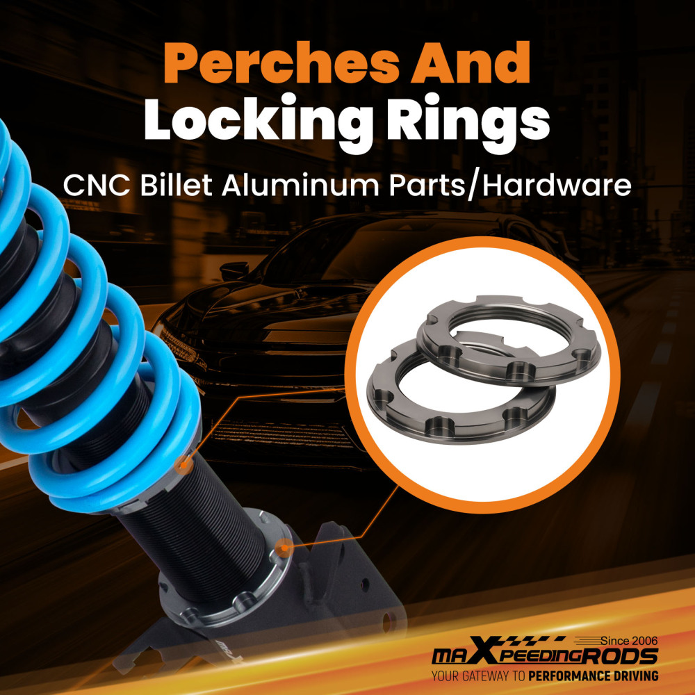 24 Level Adjustable Coilovers Lowering Suspension compatible for Nissan Maxima A33 00-03