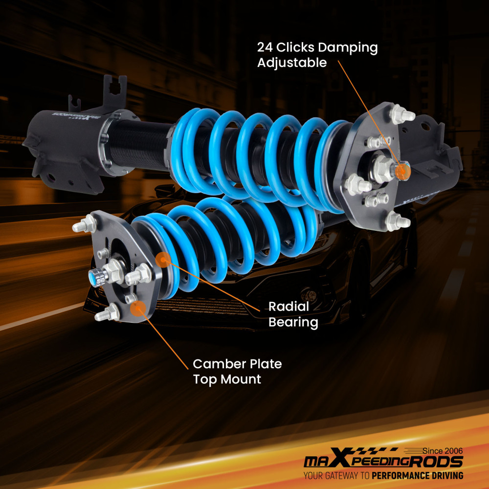 24 Level Adjustable Coilovers Lowering Suspension compatible for Nissan Maxima A33 00-03
