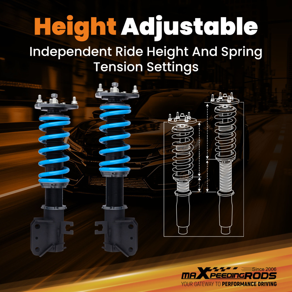 24 Level Adjustable Coilovers Lowering Suspension compatible for Nissan Maxima A33 00-03