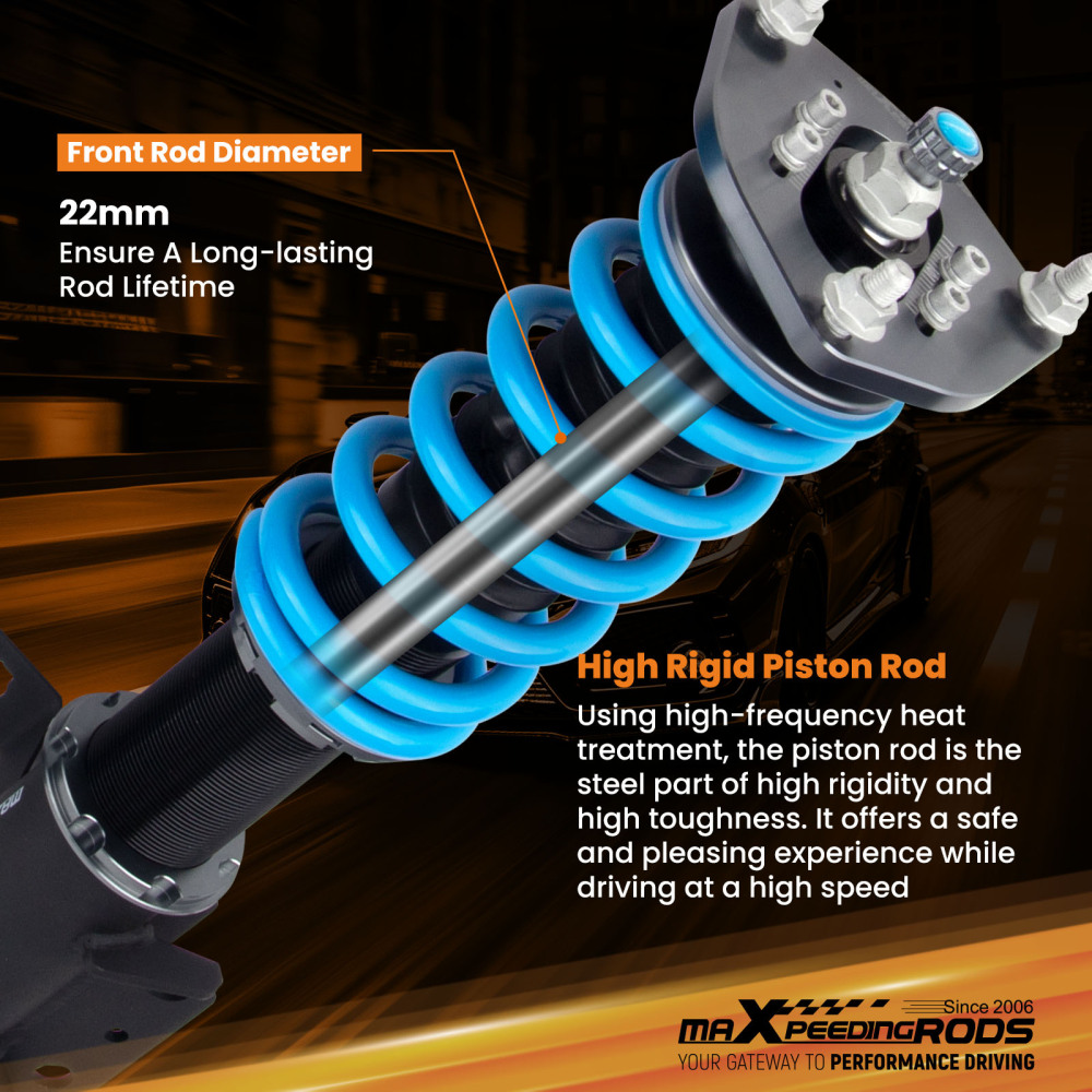 24 Level Adjustable Coilovers Lowering Suspension compatible for Nissan Maxima A33 00-03