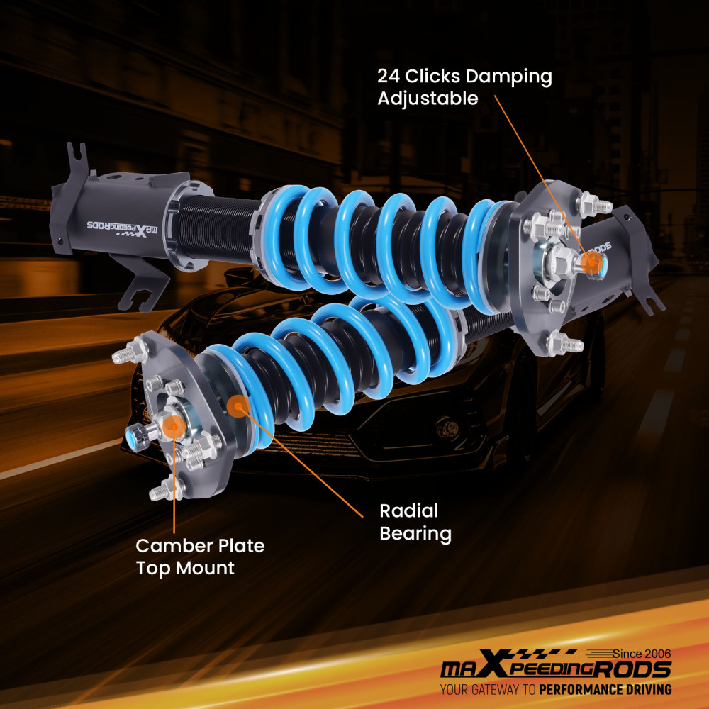 MaXpeedingrods Coilover 24 Ways Damper Struts compatible for Nissan Maxima A32 1995-1999