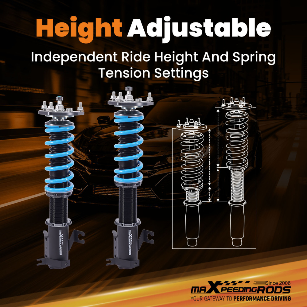MaXpeedingrods Coilover 24 Ways Damper Struts compatible for Nissan Maxima A32 1995-1999