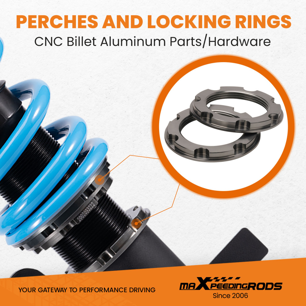 Coilover Lowering Kit compatible for Mazda 3 BK 04-09 24 Levels Rebound Damping Adjustable