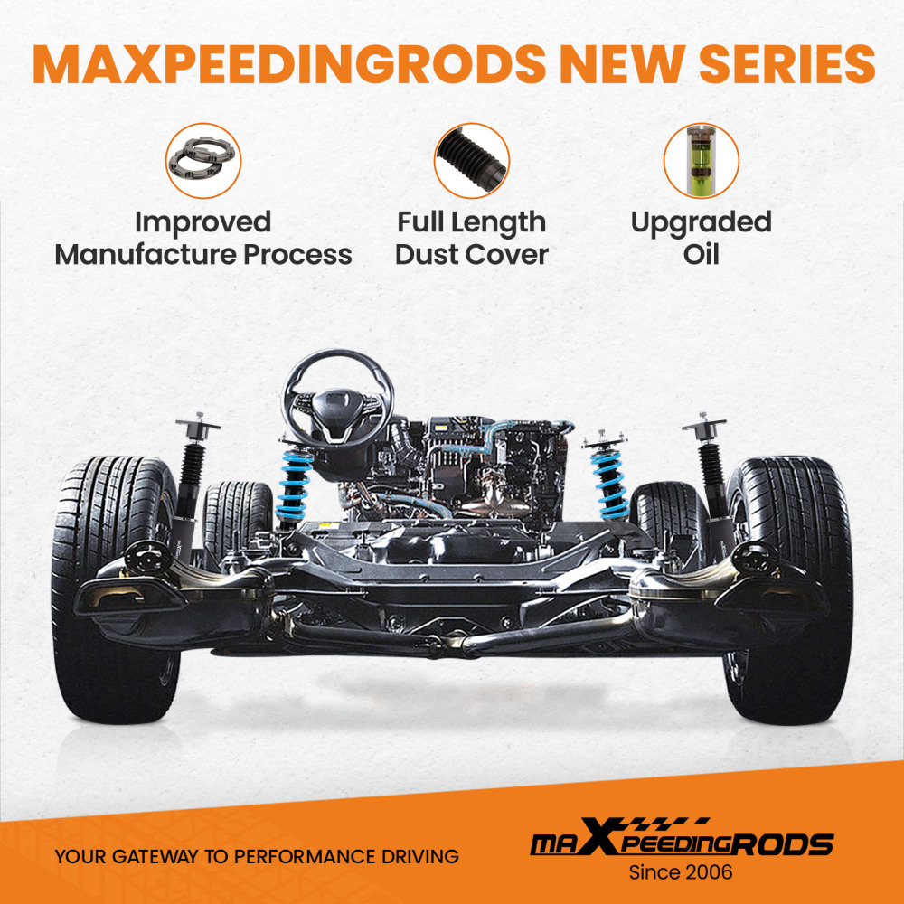 MaXpeedingrods Coilovers compatible for Mazda 3 2004-2013 Adjustable Height Shock Struts Lowering Kit