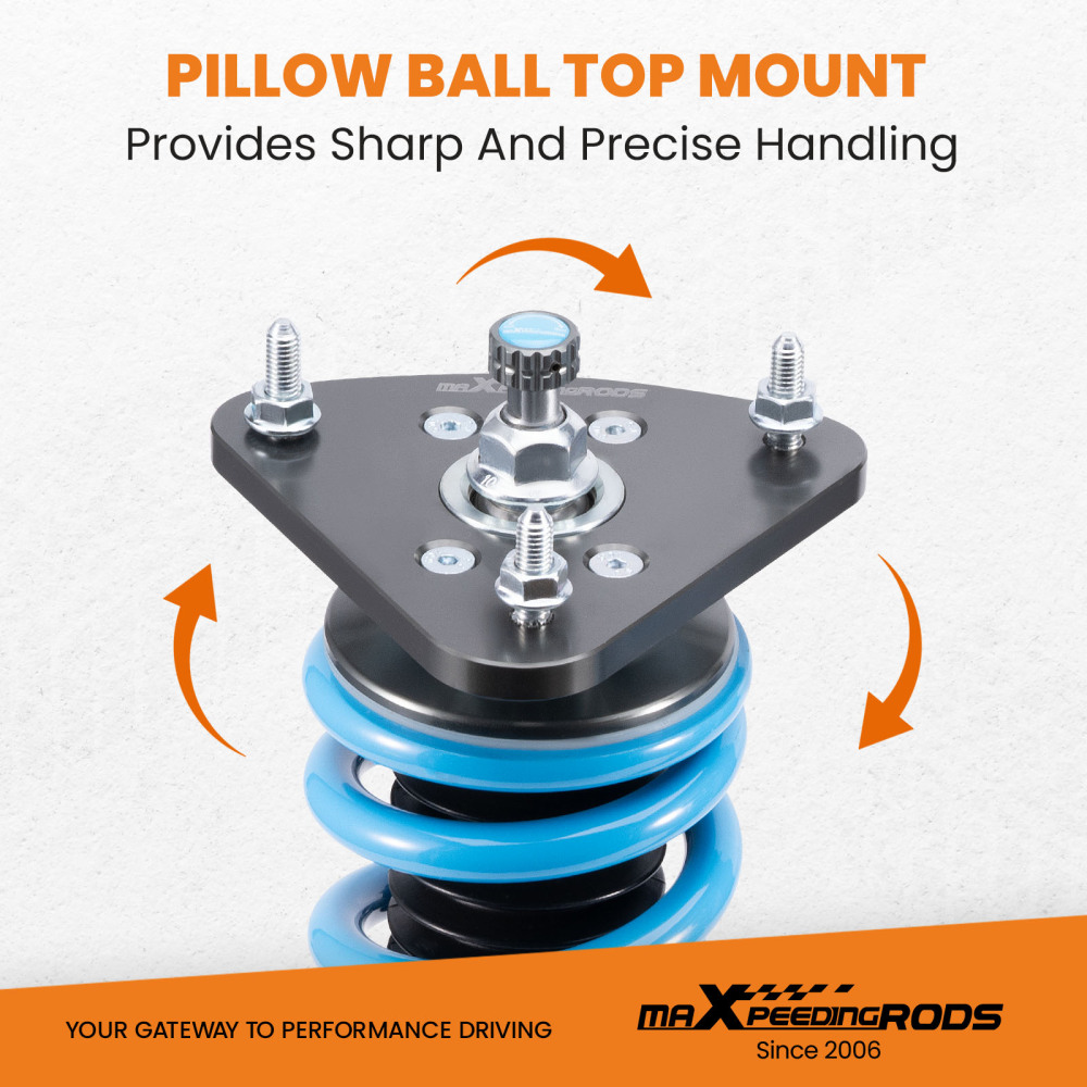 MaXpeedingrods Coilovers compatible for Mazda 3 2004-2013 Adjustable Height Shock Struts Lowering Kit