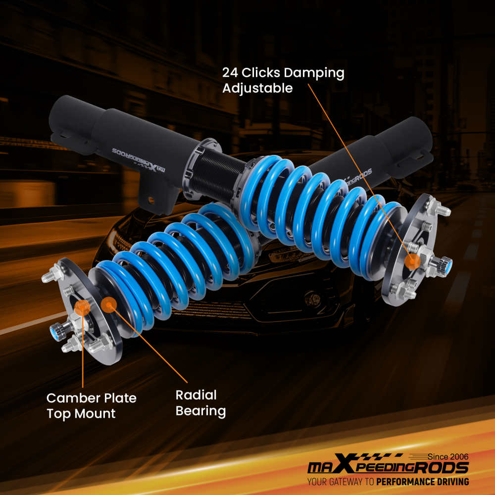 MaXpeedingrods T6 Coilovers 24 Way Damper Struts Kit compatible for Mazda 3 2019-2022 (BP)
