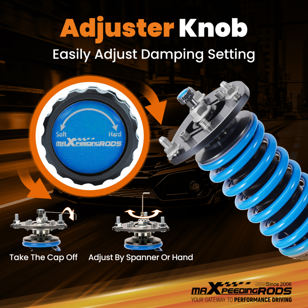MaXpeedingrods T6 Coilovers 24 Way Damper Struts Kit compatible for Mazda 3 2019-2022 (BP)