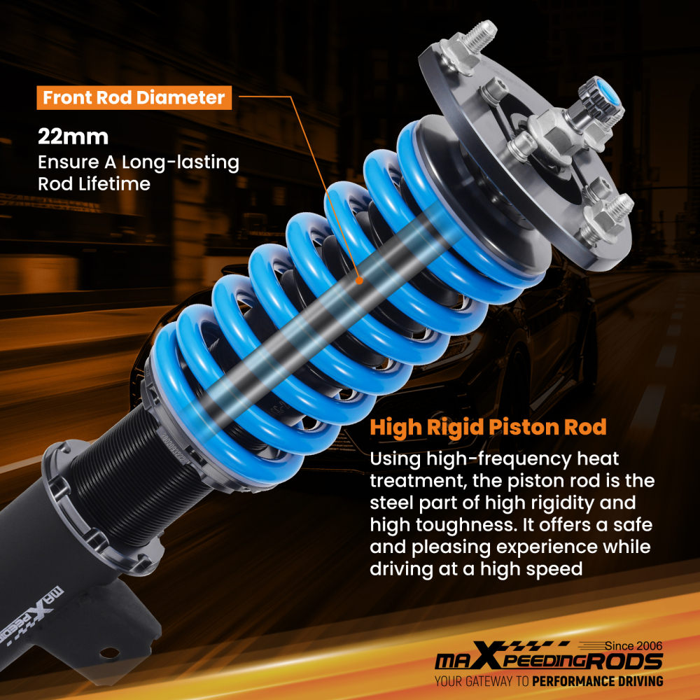 MaXpeedingrods T6 Coilovers 24 Way Damper Struts Kit compatible for Mazda 3 2019-2022 (BP)