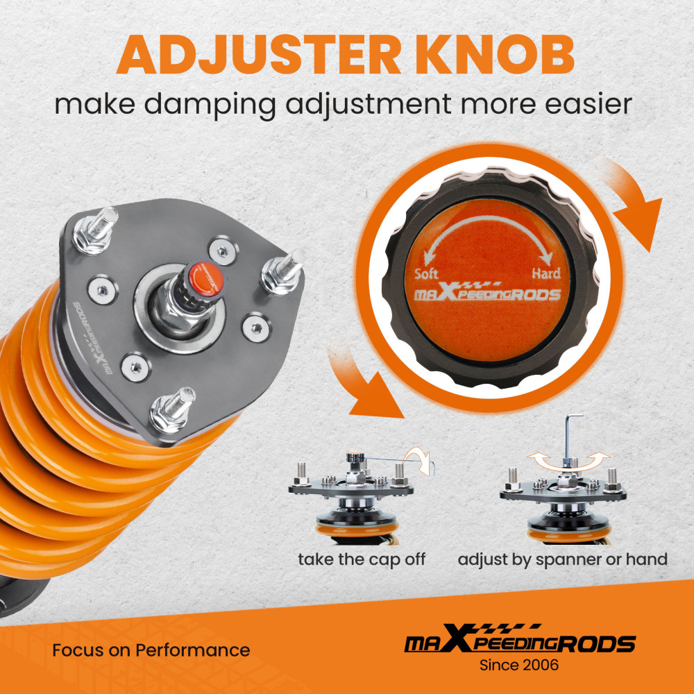 MaXpeedingrods COT6 24-Way Damper Adjustable Coilovers compatible for MAZDA 6 2003-2006 lowering kit