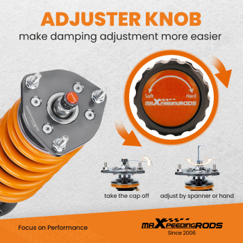 MaXpeedingrods COT6 24-Way Damper Adjustable Coilovers compatible for MAZDA 6 2003-2006 lowering kit