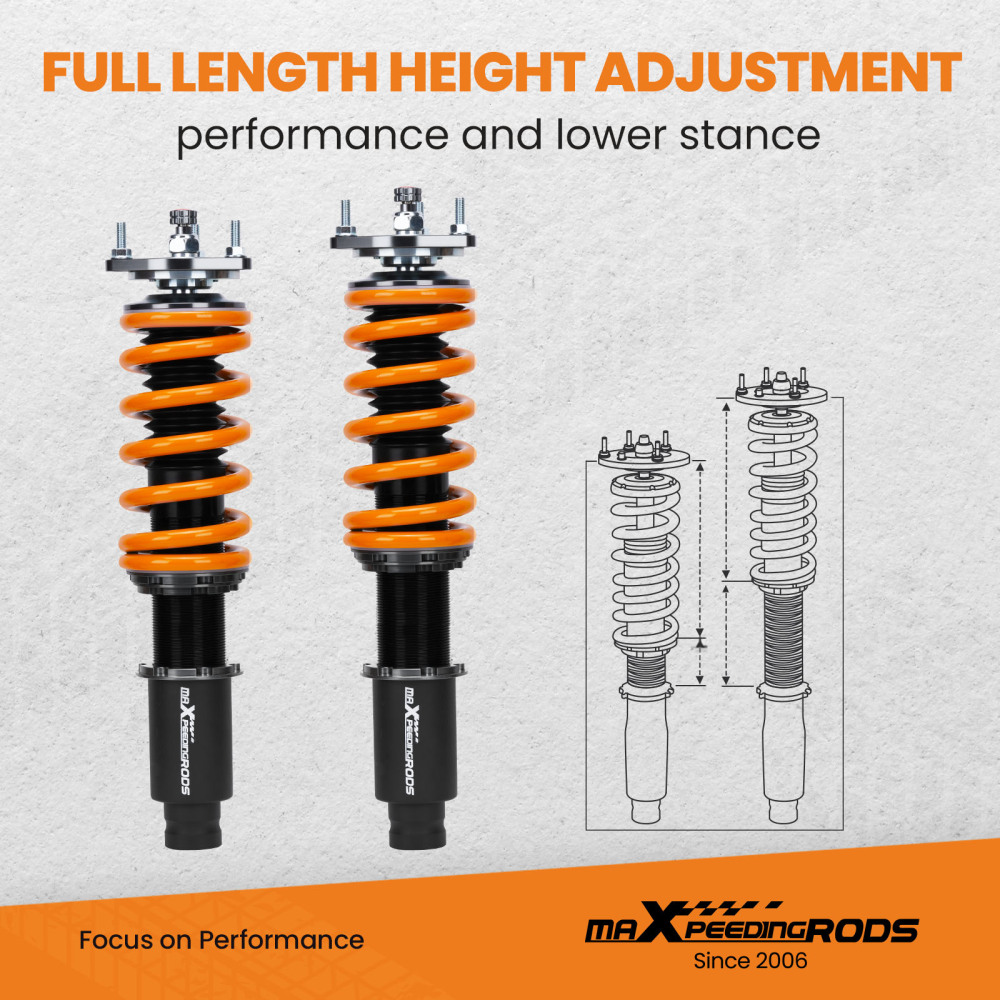 MaXpeedingrods COT6 24-Way Damper Adjustable Coilovers compatible for MAZDA 6 2003-2006 lowering kit