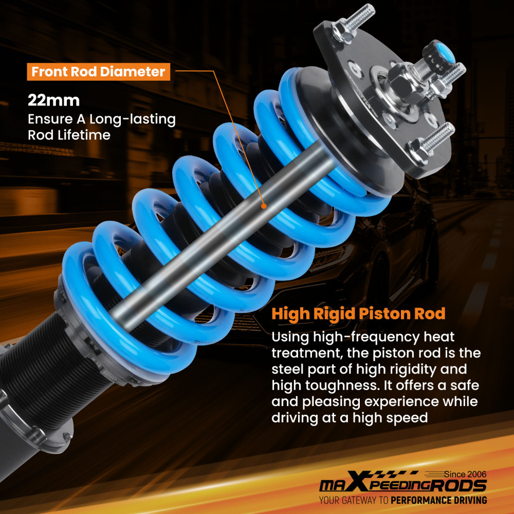 MaXpeedingrods T6 Coilovers 24-Way Damper Kit compatible for Mazda 6 Mazdaspeed 2003-2008