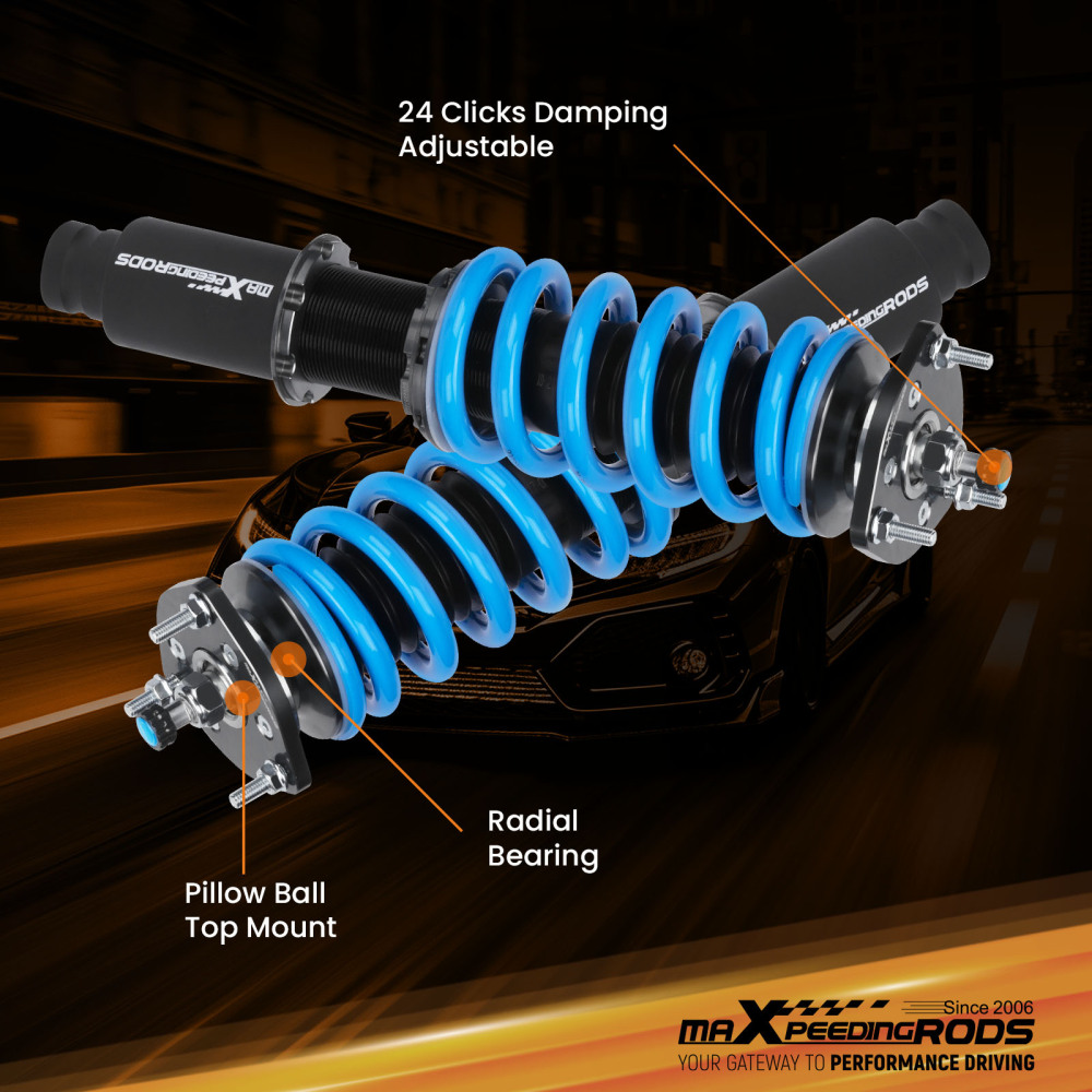 MaXpeedingrods COT6 Lowering Kit Adjustable Coilovers compatible for MAZDA 6 2003-2006
