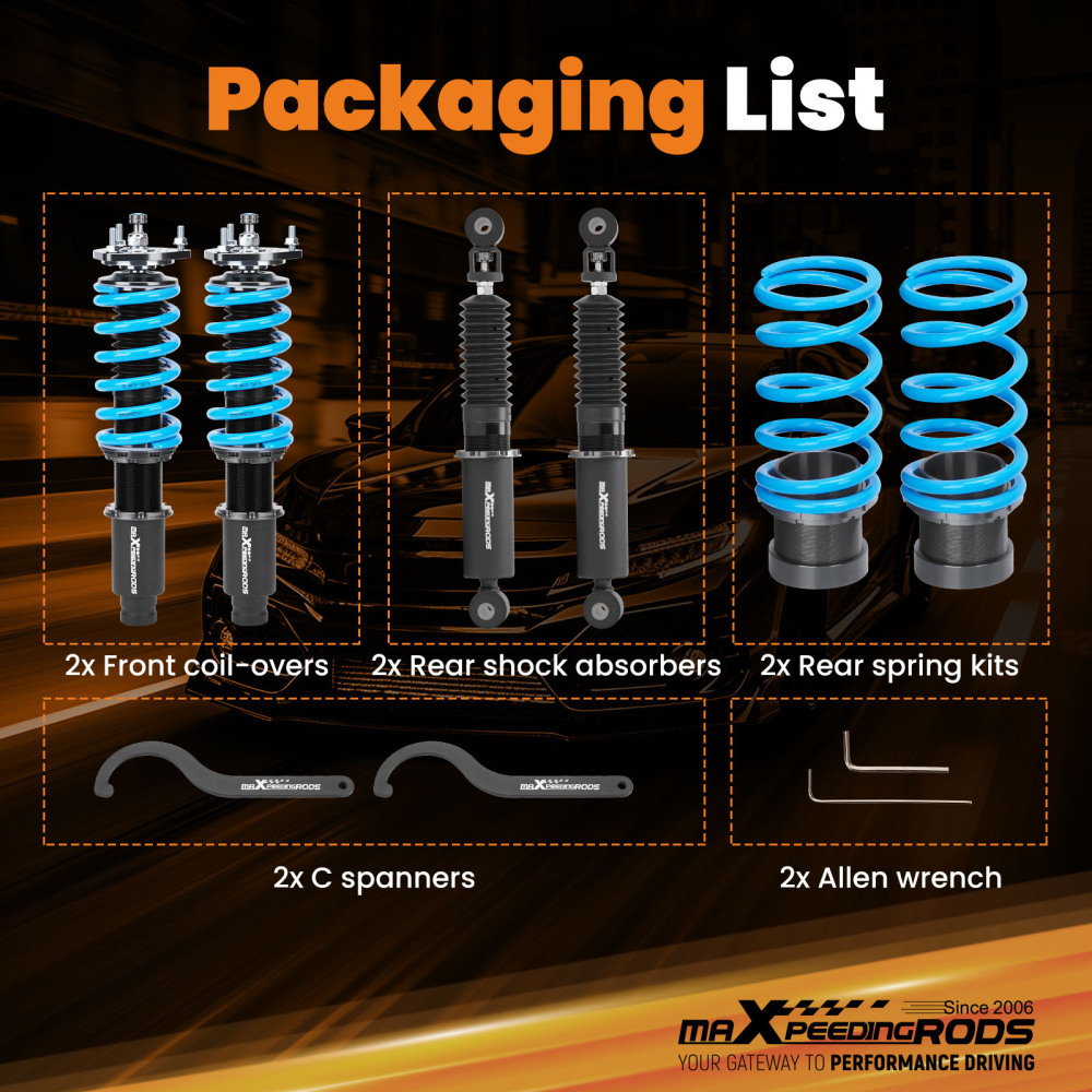 MaXpeedingrods COT6 Lowering Kit Adjustable Coilovers compatible for MAZDA 6 2003-2006