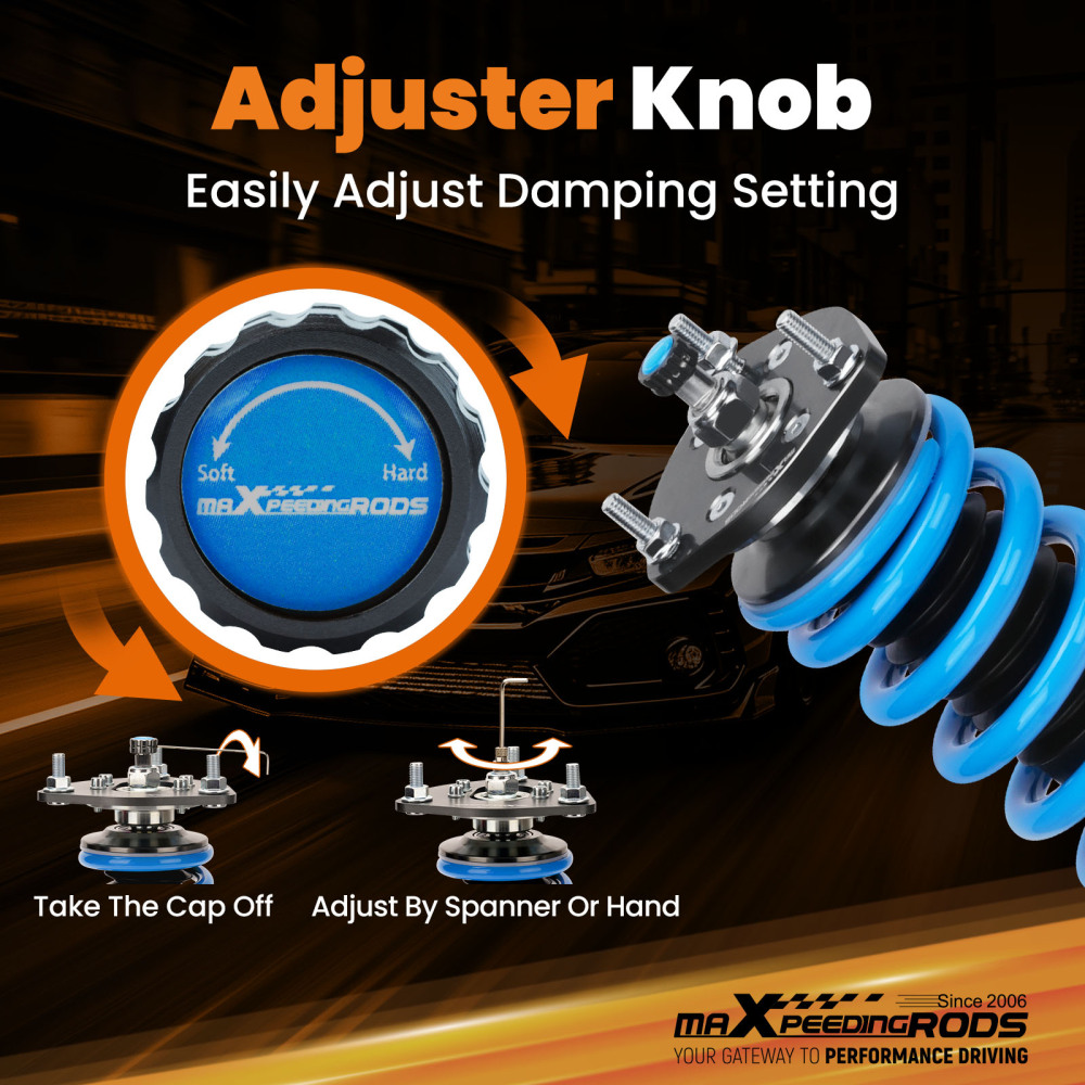 MaXpeedingrods COT6 Lowering Kit Adjustable Coilovers compatible for MAZDA 6 2003-2006