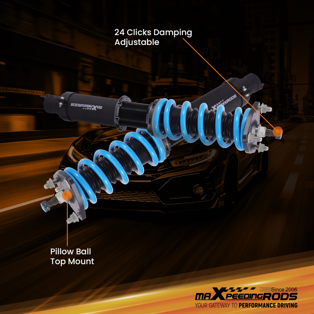 MaXpeedingrods T6 Coilovers 24 Way Damper Suspension Kit compatible for Mazda 6 (GH) 09-13