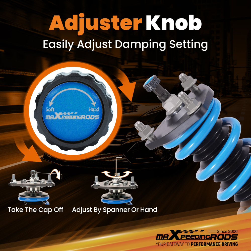 MaXpeedingrods T6 Coilovers 24 Way Damper Suspension Kit compatible for Mazda 6 (GH) 09-13