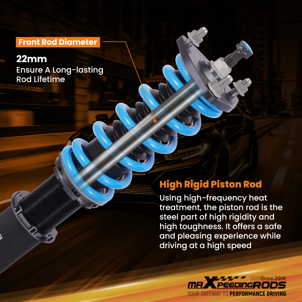 MaXpeedingrods T6 Coilovers 24 Way Damper Suspension Kit compatible for Mazda 6 (GH) 09-13