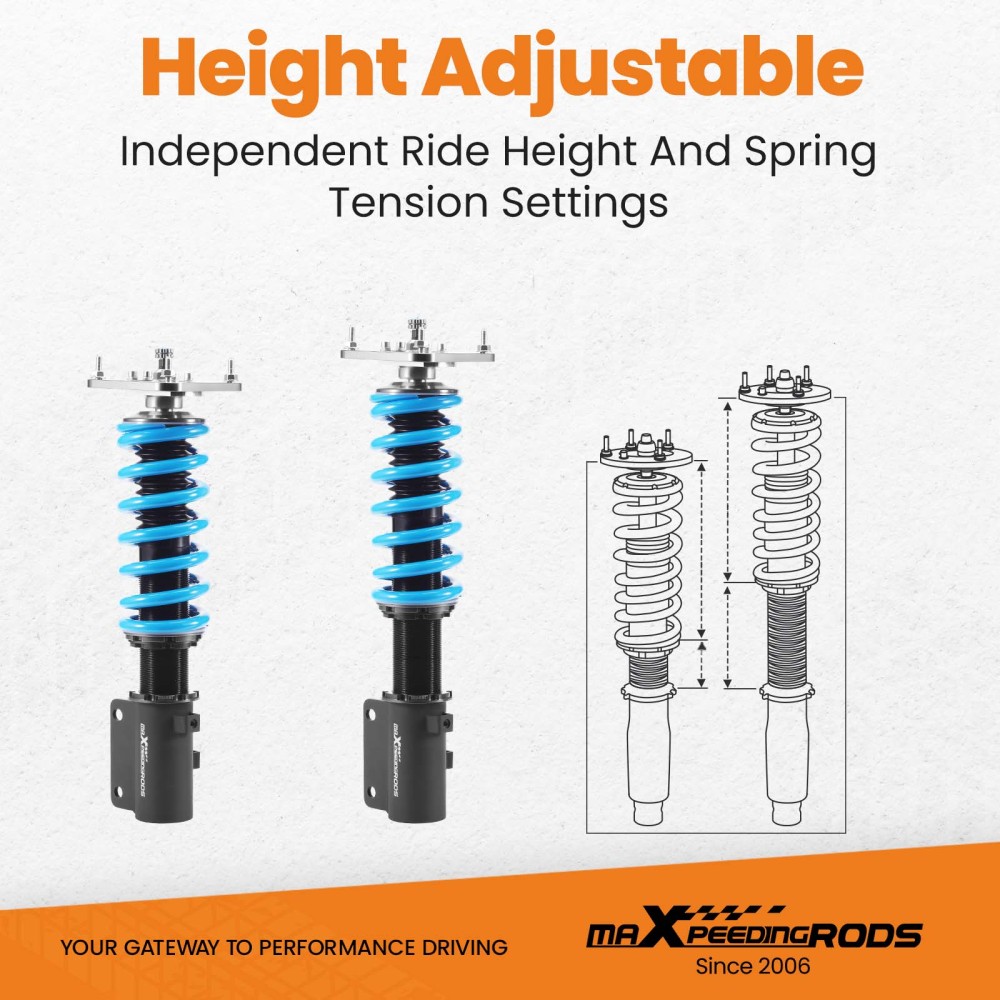 Coilover Struts compatible for Mazda RX7 FC FC3S 86-91 Coilovers 24 ways adjustable Damper Lowering Kit