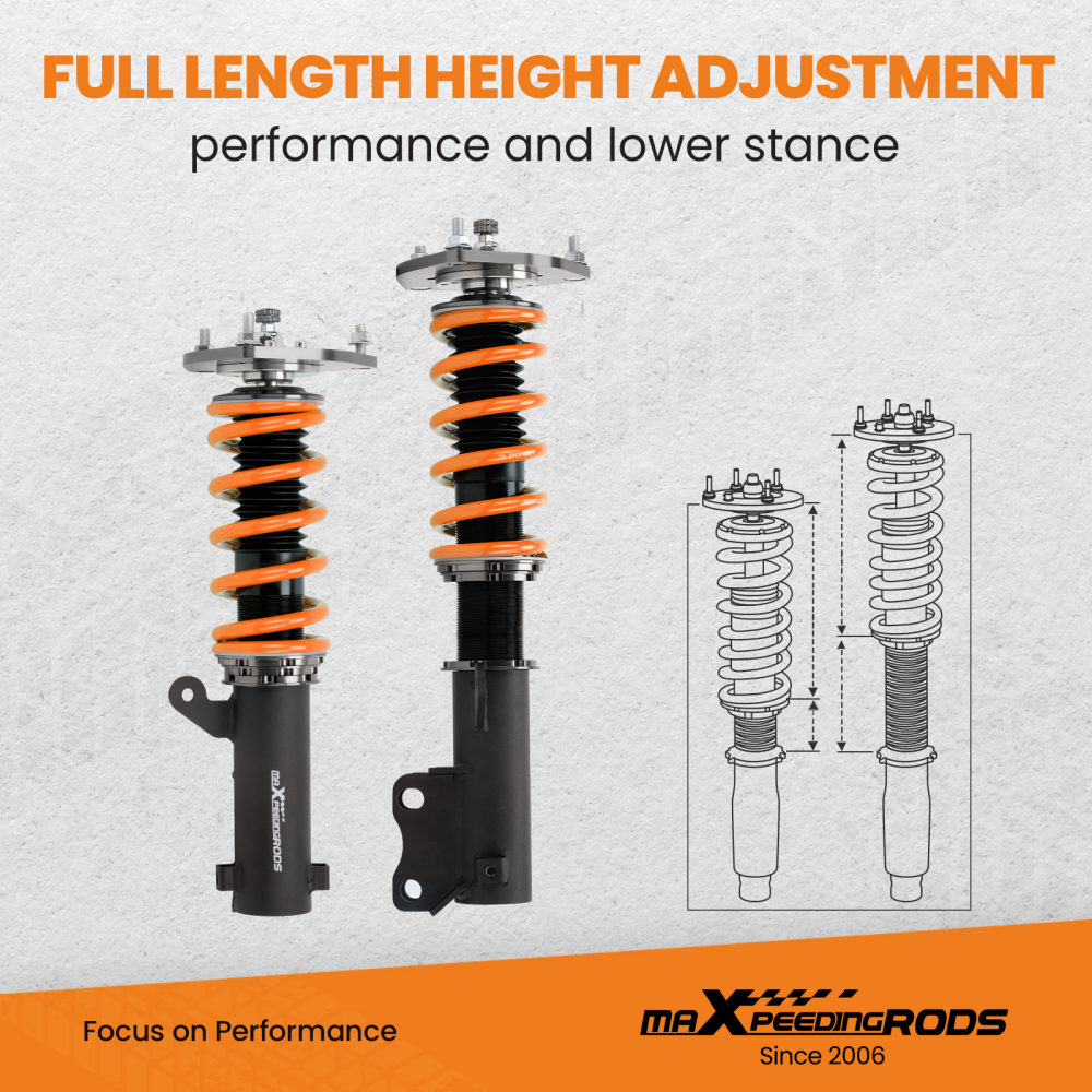 Coilovers Coils compatible for Mitsubishi Galant (DJ) 2004-2012 Absorber Shocks lowering kit