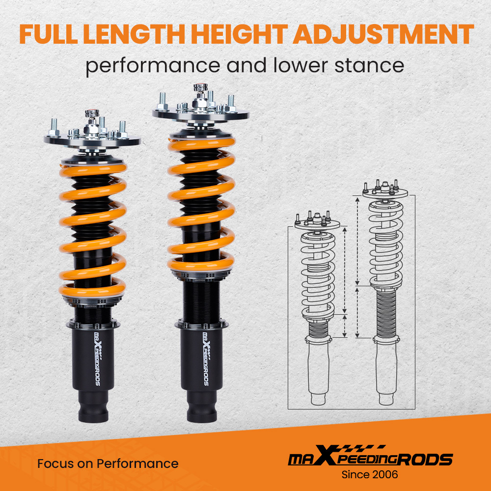 Complete Coilovers Ammortizzatori Kit compatibile per Mitsubishi Eclipse 1995-99 Adjustable Lowering Kit