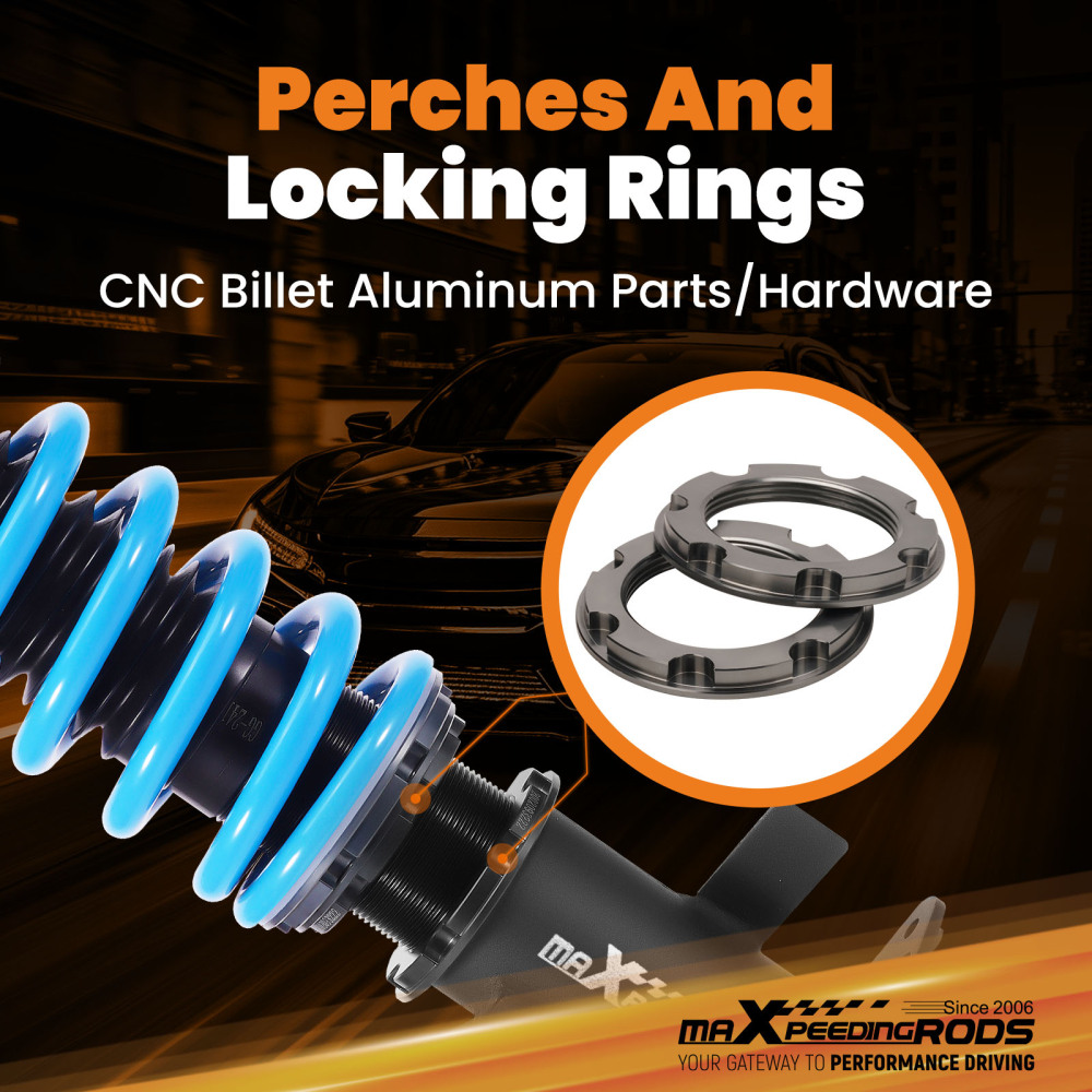 Coilovers Lowering Kit w/ 24 Step Damper Adjustable compatible for Ford Focus 2011-17