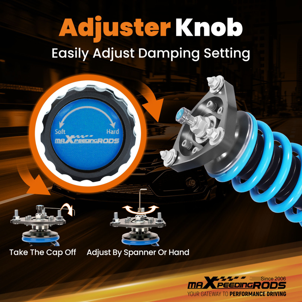 Coilovers Lowering Kit w/ 24 Step Damper Adjustable compatible for Ford Focus 2011-17