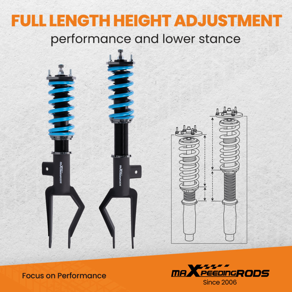 Maxpeedingrods COT6 Coilovers Lowering Kit Adjustable For Model Y AWD 2020-2025