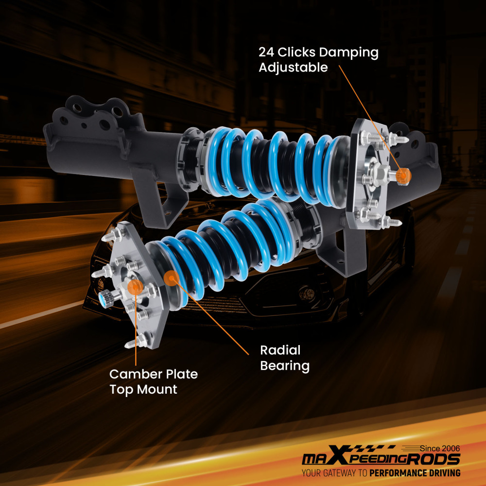 24 Level Damper Coilovers Suspension Kit compatible for Toyota MR2 1987-1989 (AW11 Chassis)