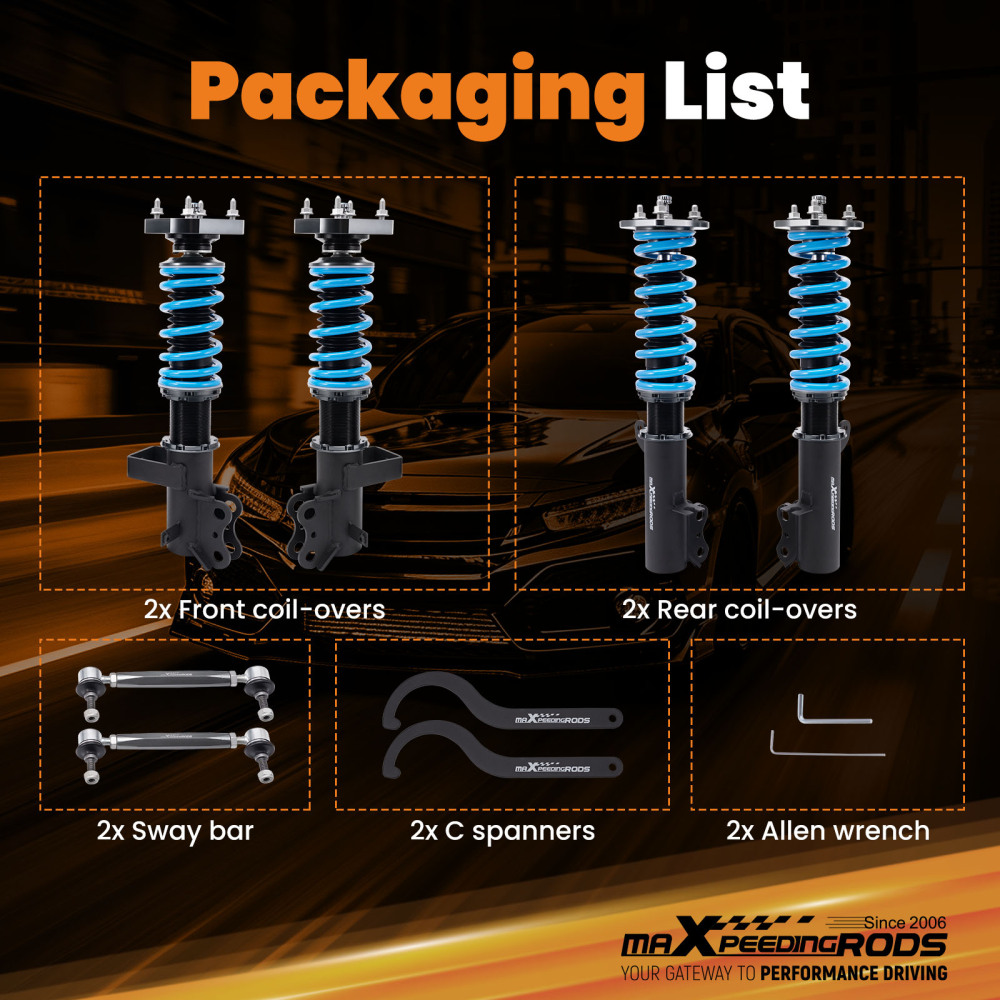 24 Level Damper Coilovers Struts Springs Kit compatible for Toyota MR2 1990-1999 SW20/SW21