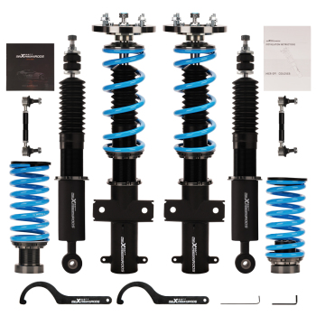 Maxpeedingrods COT6 24 Way Damper Adjustable Coilover Kit compatible for Ford Mustang 05-14 lowering kit