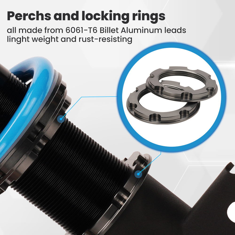 Maxpeedingrods COT6 24 Way Damper Adjustable Coilover Kit compatible for Ford Mustang 05-14 lowering kit