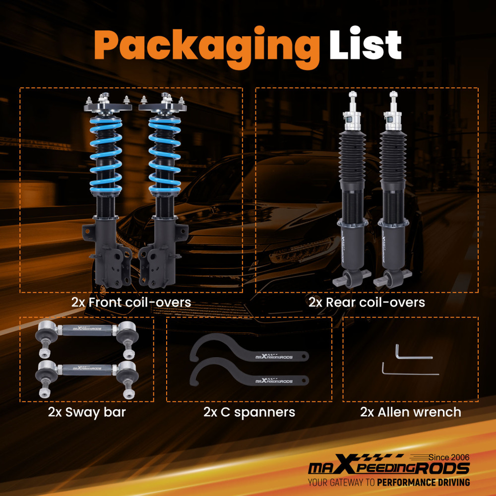 Coilovers Suspension Kits compatible for Ford Mustang mk6 S550 2015-23 2x Swaybar end links