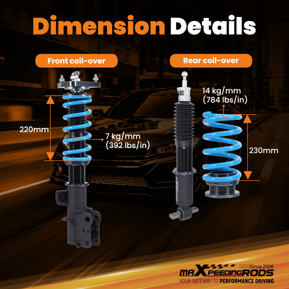 Coilovers Suspension Kits compatible for Ford Mustang mk6 S550 2015-23 2x Swaybar end links