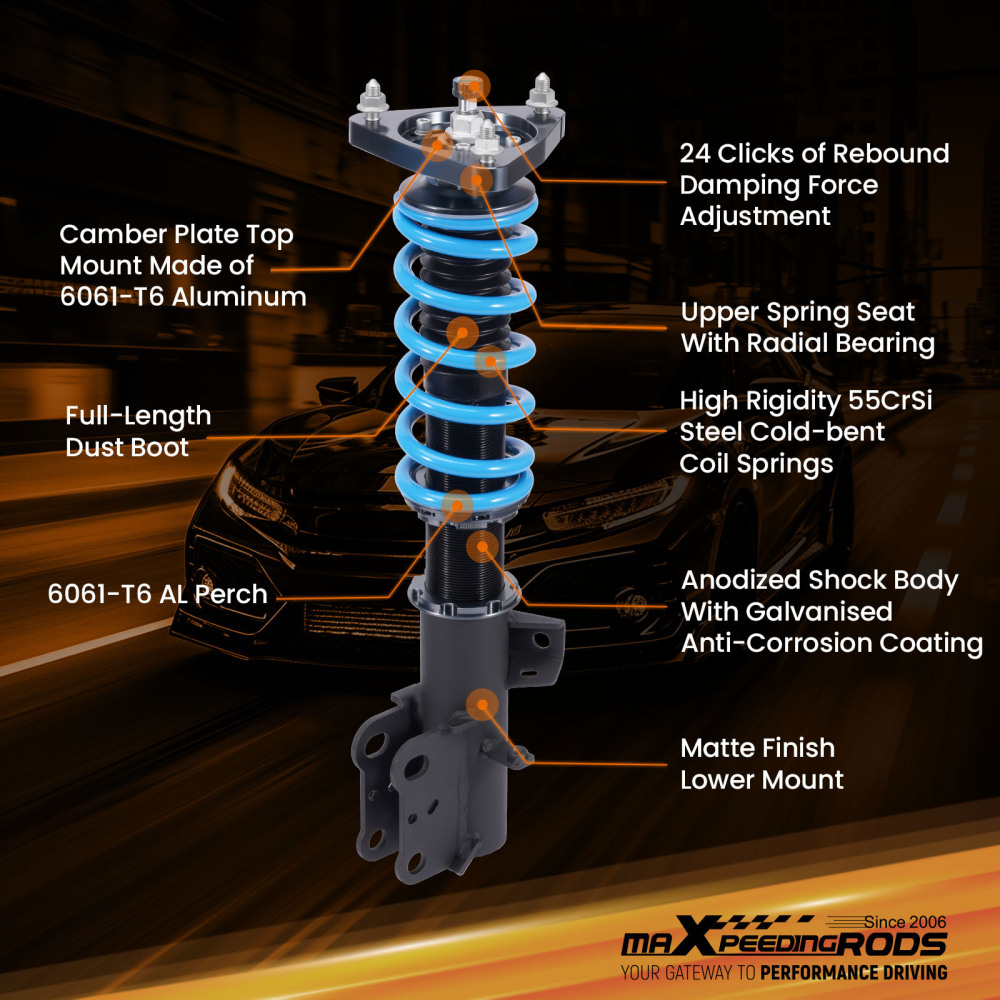 Coilovers Suspension Kits compatible for Ford Mustang mk6 S550 2015-23 2x Swaybar end links