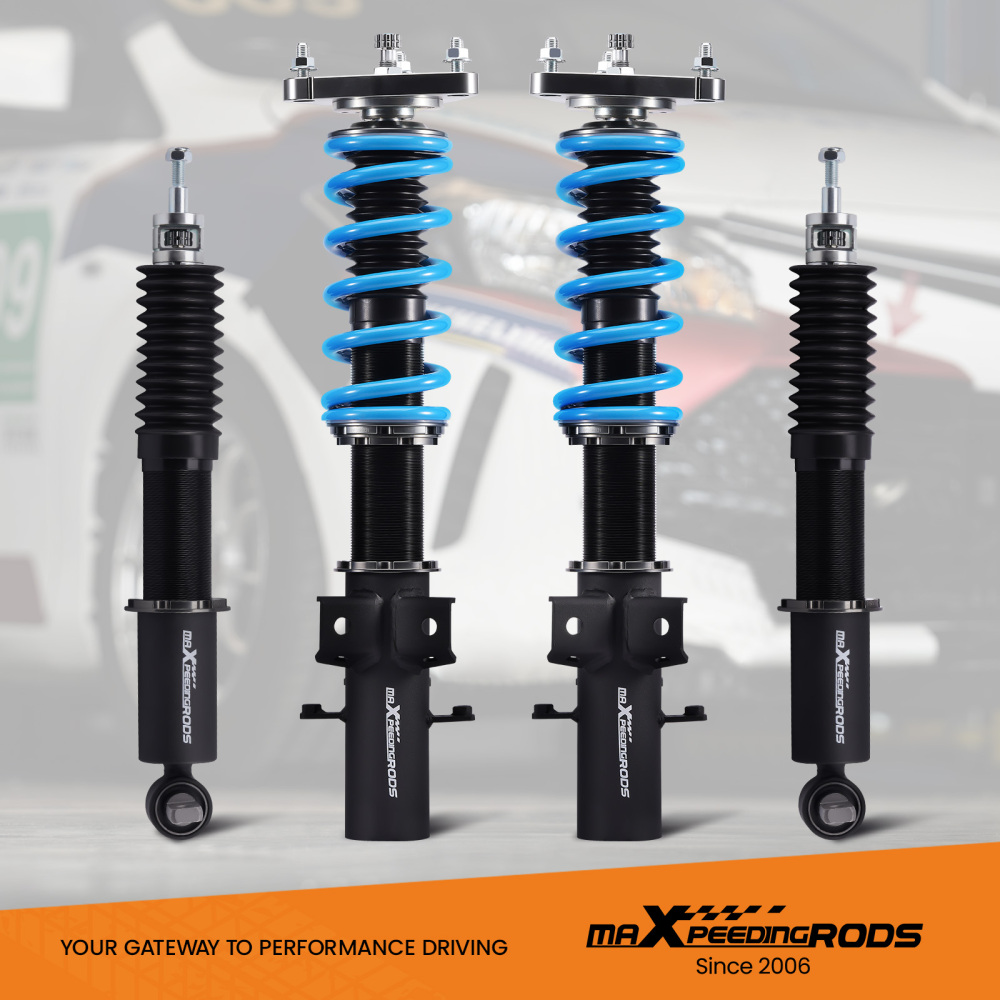 Compatible For Ford Mustang 2015-2023 24 Ways Damper Adjustable Coilovers Shock Springs Kit Lowering Kit